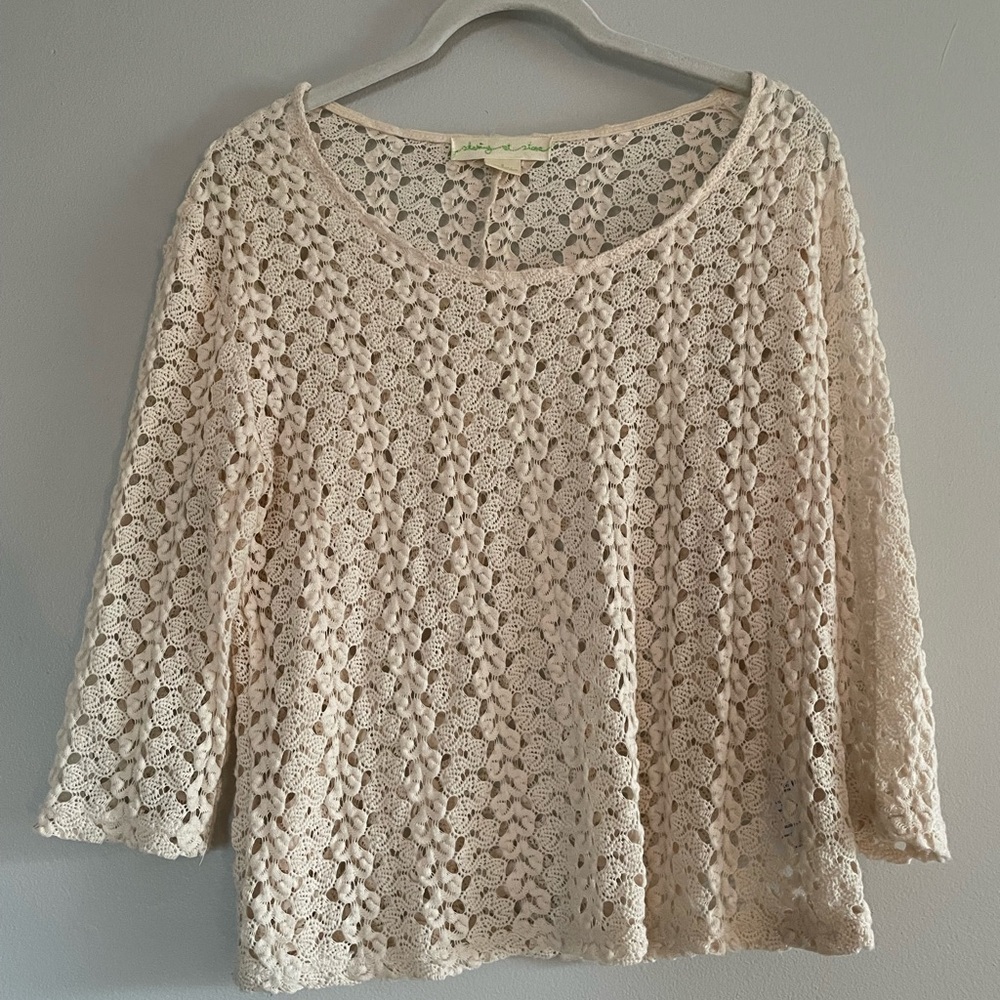 Anthropologie Staring at Stars Crochet Sweater